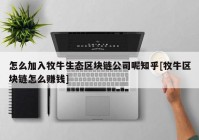 怎么加入牧牛生态区块链公司呢知乎[牧牛区块链怎么赚钱]